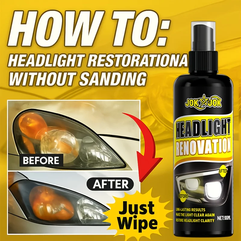 

Спрей для восстановления фар высокой интенсивности, осветляет прозрачное покрытие, удаление окисления и царапин, защита от ультрафиолета, губка в комплекте