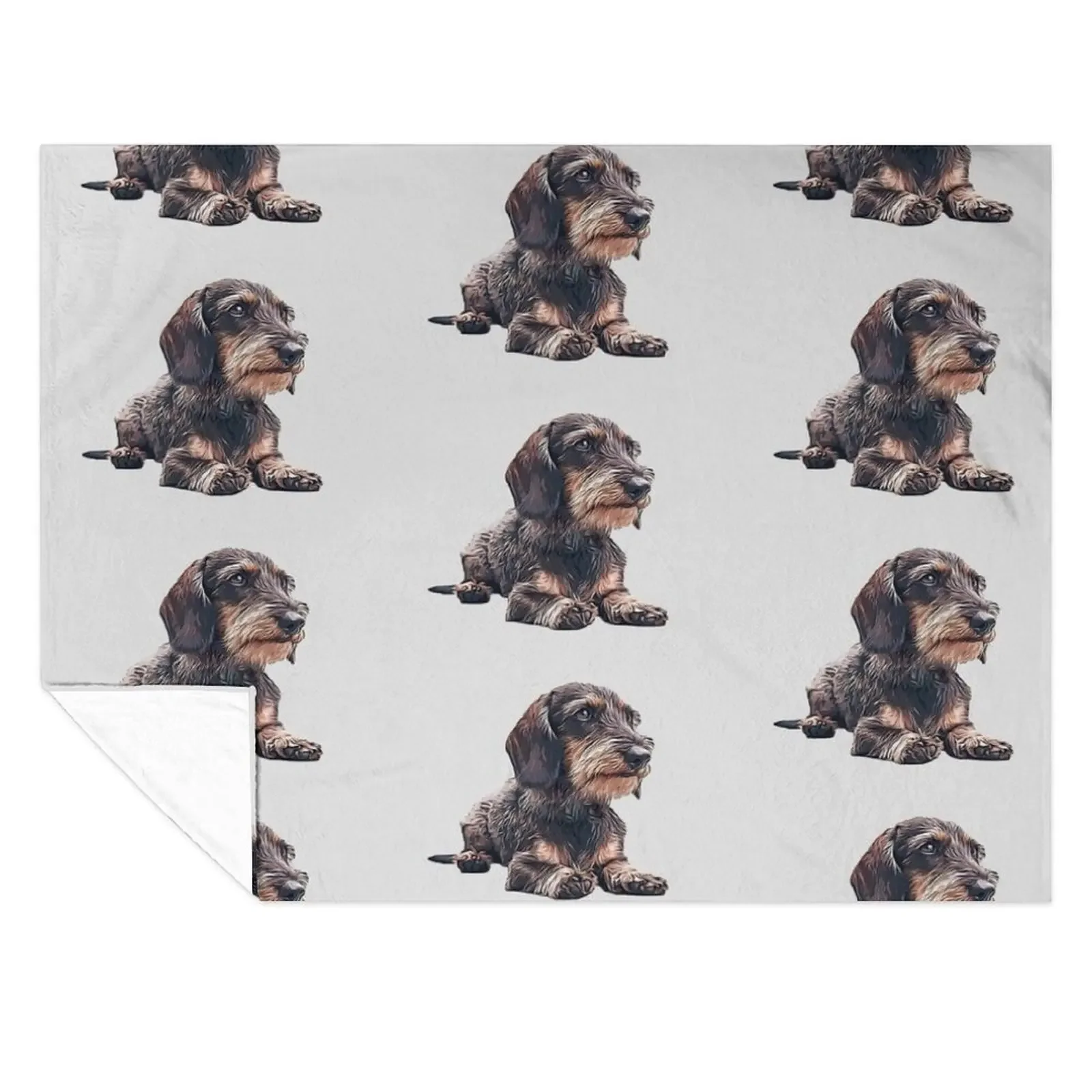 

Dachshund Wire Haired Throw Blanket Thermals For Travel Fashion Sofas Large Soft Plaid Blankets