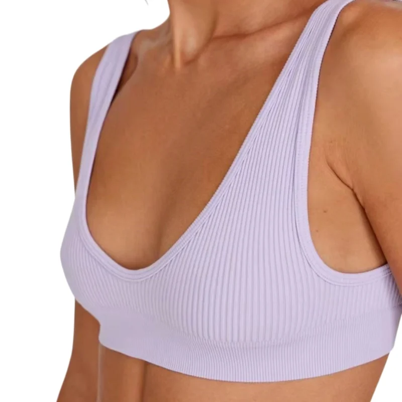 Gerippter, nahtloser U-Back-Bralette, Damen-Tube-Top-BH, bügelloser Plunge-BH, sexy Unterwäsche, kleine Cup-Größe, Intimates, M-XL – Detail 3