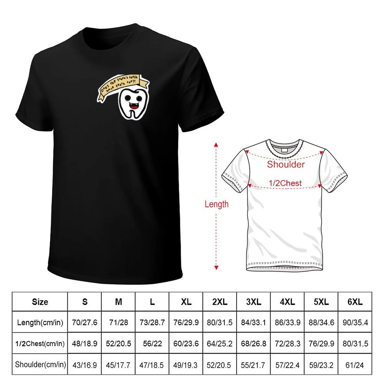 Does the tooth’s teeth have teeth too?! - From James Acaster Repertoire T-Shirt Creative Graphic Tee Shirt