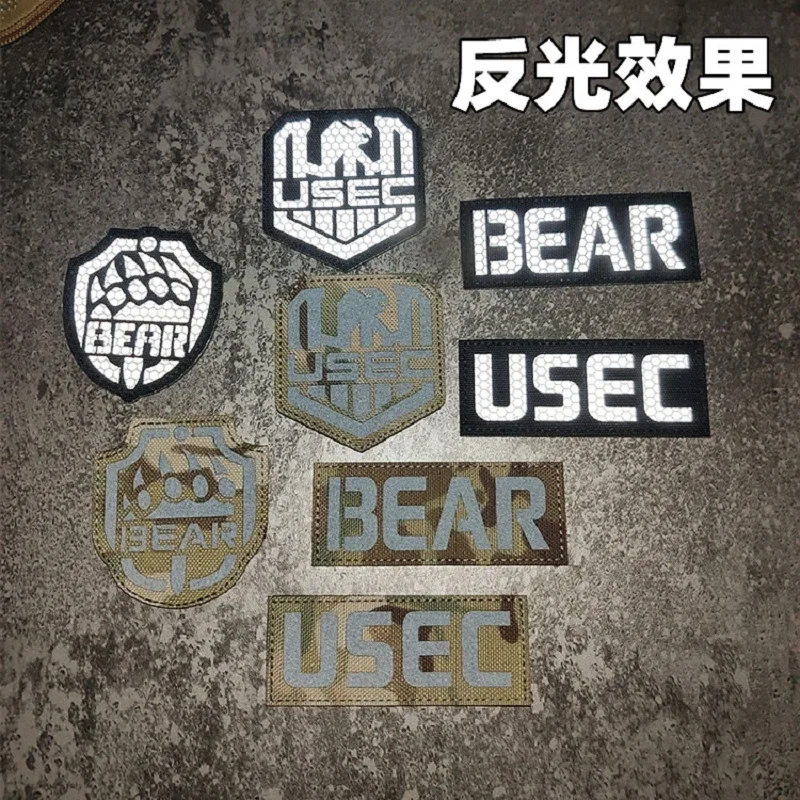 Parche 3D de oso ruso utec, Bordir, infrarroja, Reflektif, Militer, lencanana, Stiker, Hook Loop, emblema, parche artesanal, Untuk, Pakaian, Jaket