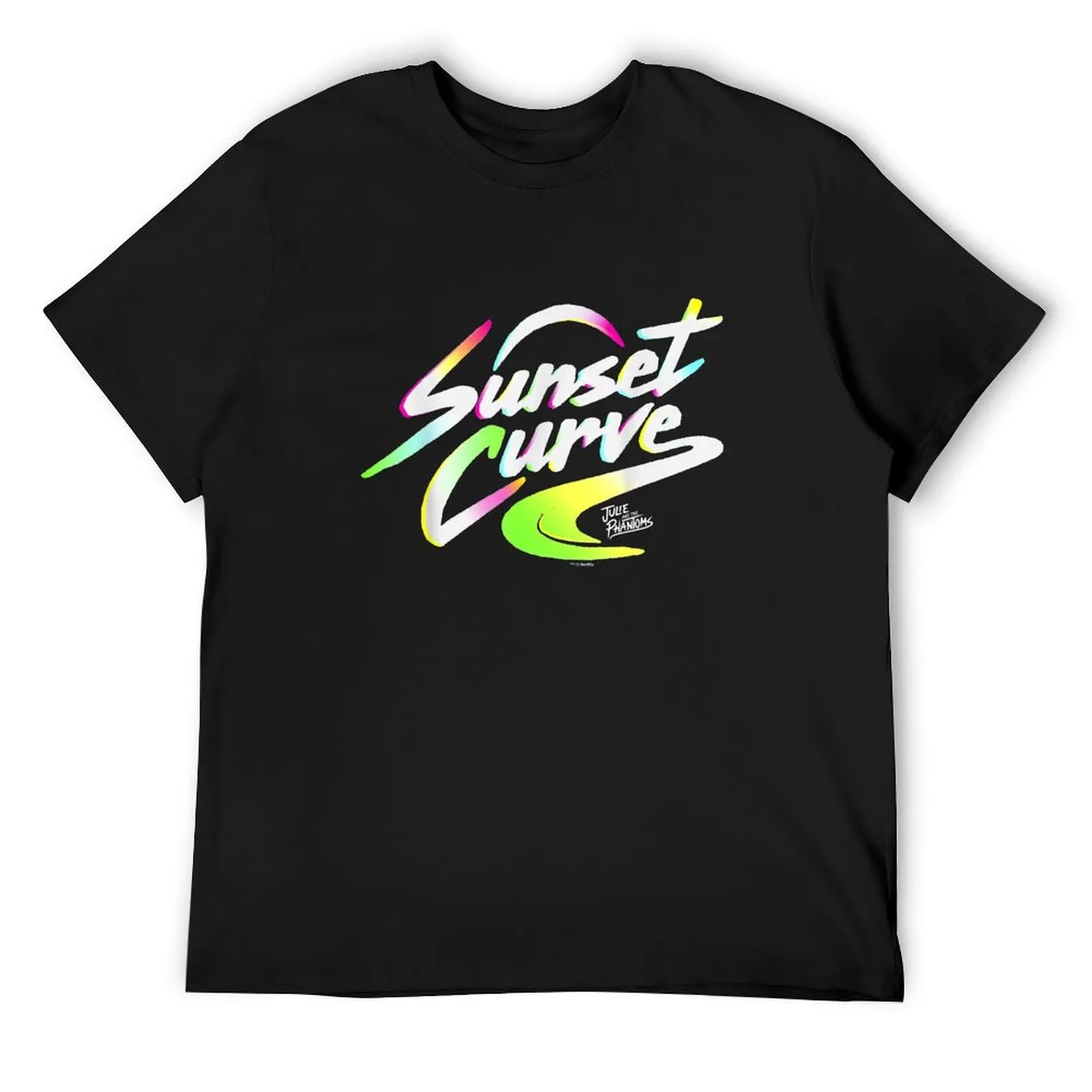 Julie And The Phantoms Sunset Curve Logo T shirt-png T-Shirt Blouse vintage blanks mens plain t shirts