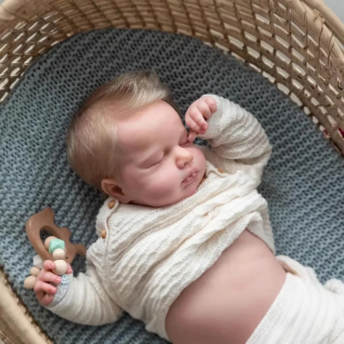 

JOYORA 49CM Vinyl Realistic Baby Doll Finished Rebirth Doll Newborn Art Toy High Quality Handmade Doll Exquisite Birthday Gift