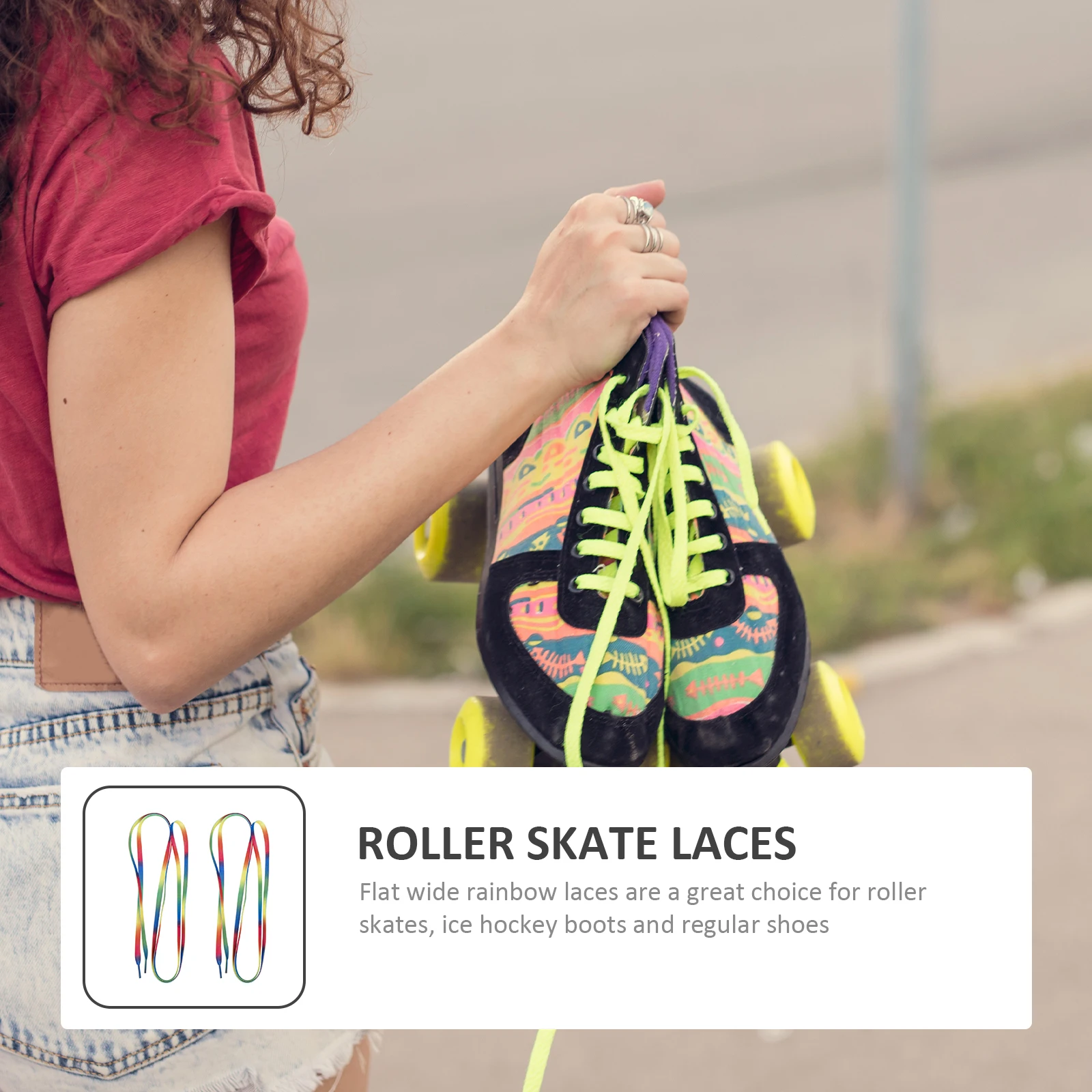 

1 пара шнурков, плоские цветные шнурки для роликовых коньков, быстрая установка, шнурки для спортивной обуви, прочные сменные шнурки для коньков
