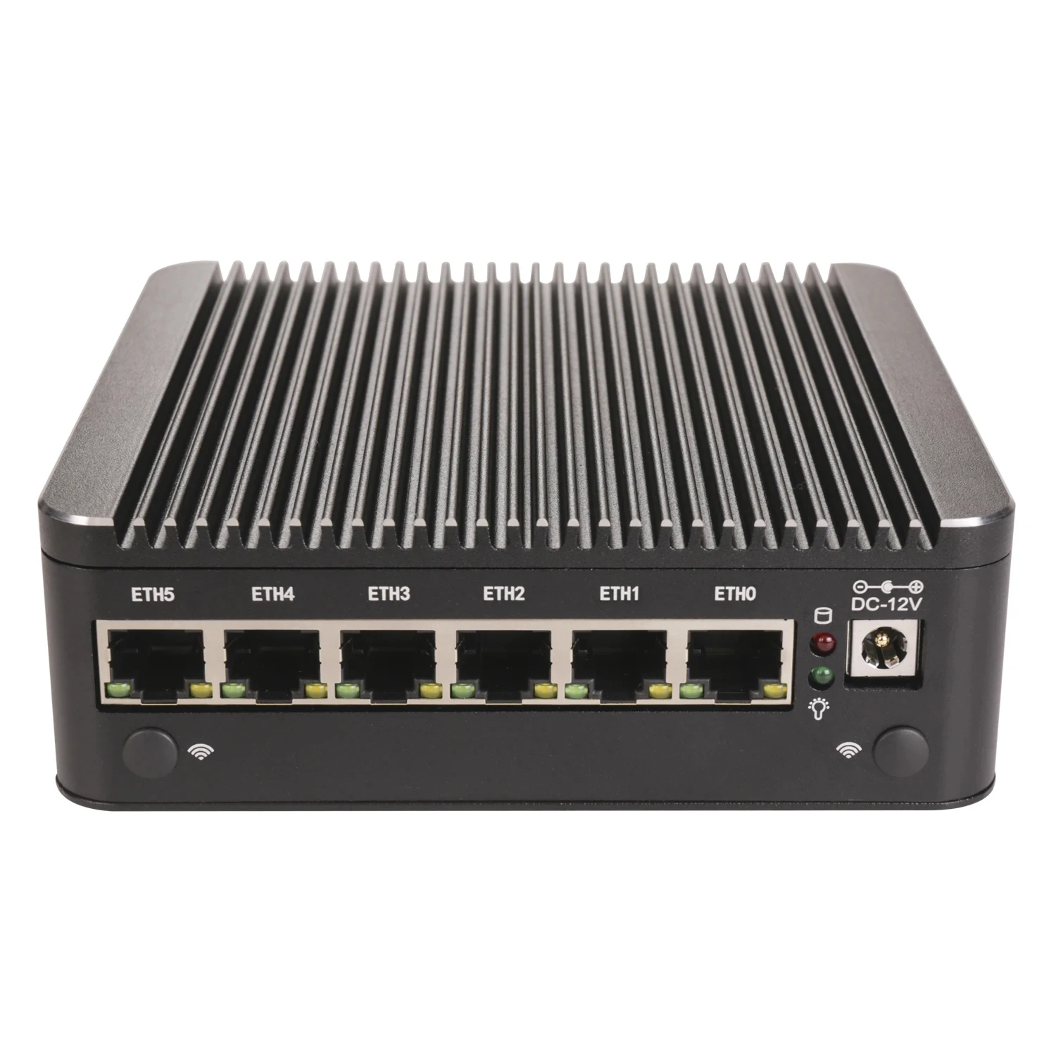 6x i226-V 2.5G Intel N100 7505 Firewall Router Fanless Mini PC DDR4 NVMe 1*COM Type-C pfSense OPNsense ESXi Mini Computer