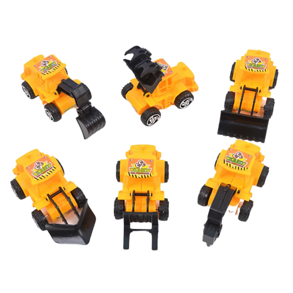 

6Pcs Cartoon Engineering Truck Cake Decor Construction Car Theme Reusable Home Decor Birthday Party Decoration