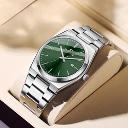 Luxury Watch for Man Elegant Date Week Waterproof Luminous Men Watch Quartz Stainless Steel Sports Men's Watches Reloj