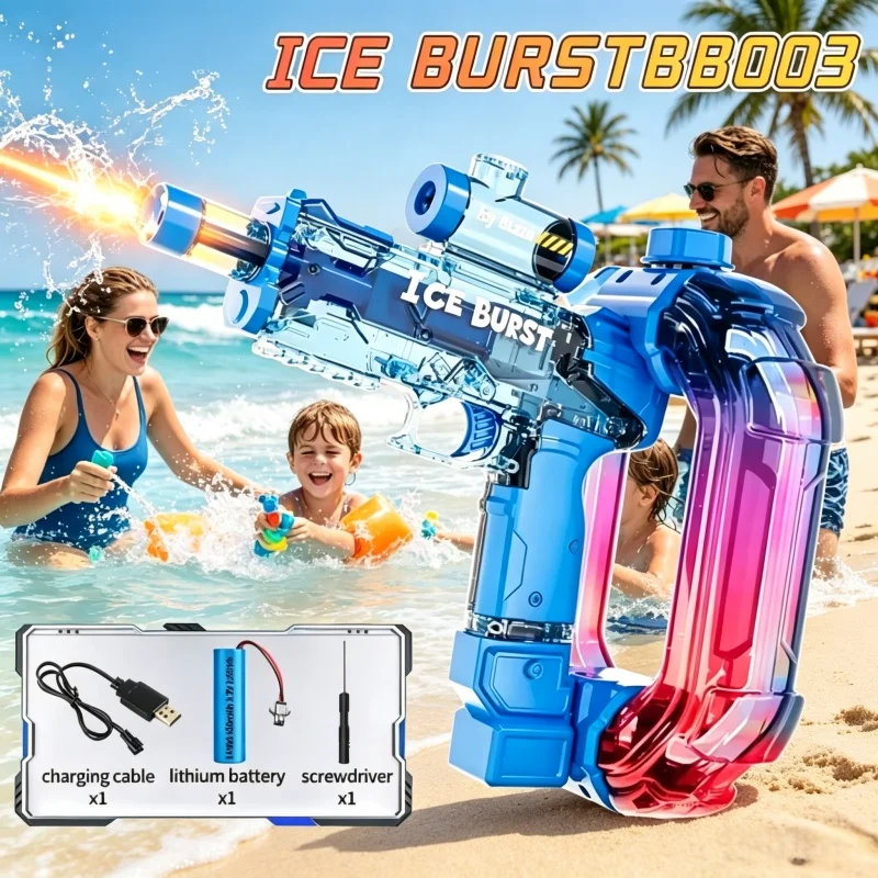 Simulierte Elektrische Wasserpistolen für Erwachsene mit Dauerfeuer-Funktion, Automatische Wasserblaster für Kinder, Sommer-Outdoor-Spielzeug