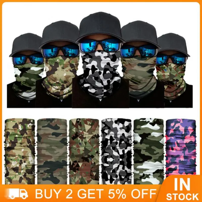 Cycling Mask Scarf Headwear Breathable Seamless Face Neck Protection Camouflage Bandana Sunscreen Sports Ski Masks Headwear