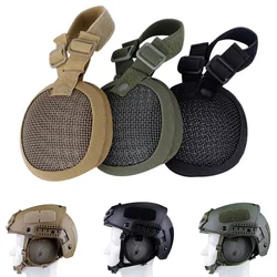 Malha de aço tático protetor de ouvido earmuff militar caça airsoft equipamentos proteção para ouvido capa paintball acessórios