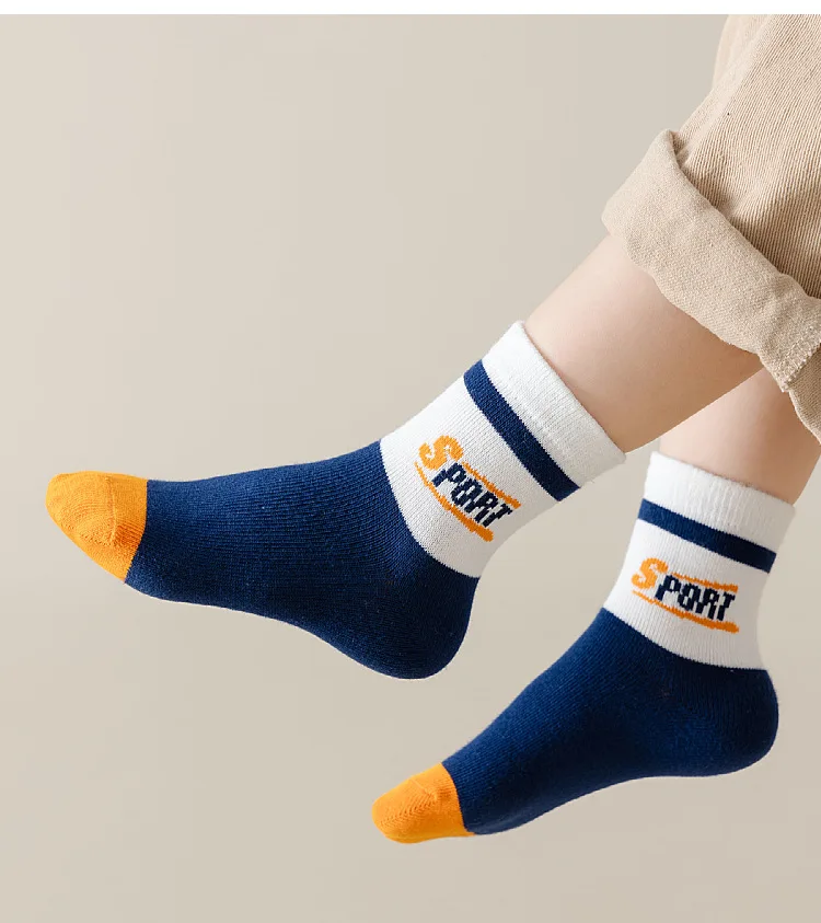 LDino 5 Paar Jungensocken Herbst Baumwollsocken Baby Dino Socken Kinder 1-14T Kinder Cartoon Auto Muster Sportsocken – Detail 8
