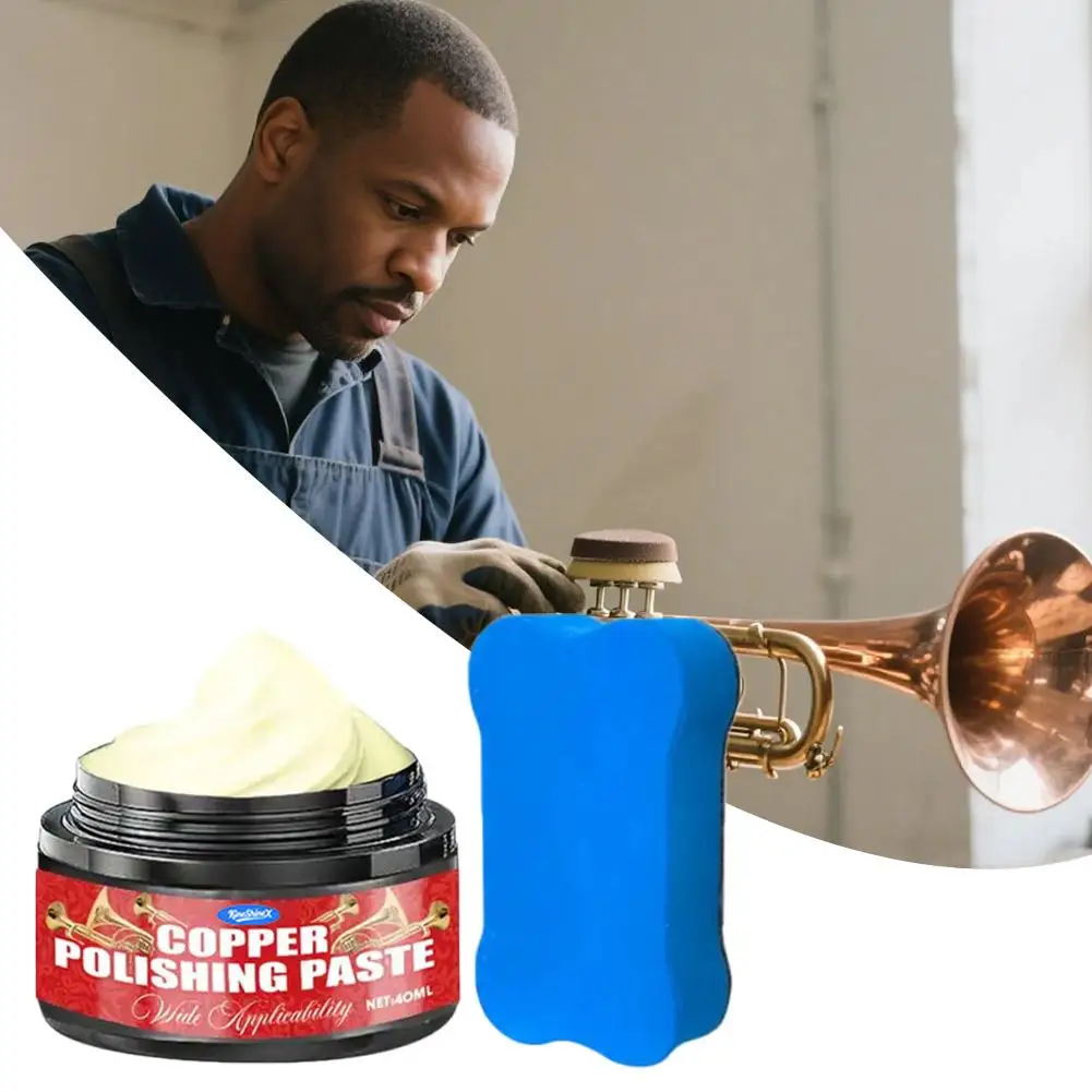 Copper Polishing Paste Brass Instrument Polish Cream For Saxophone Trumpet Flute Tarnish Remover Metal Restoration Care Tool