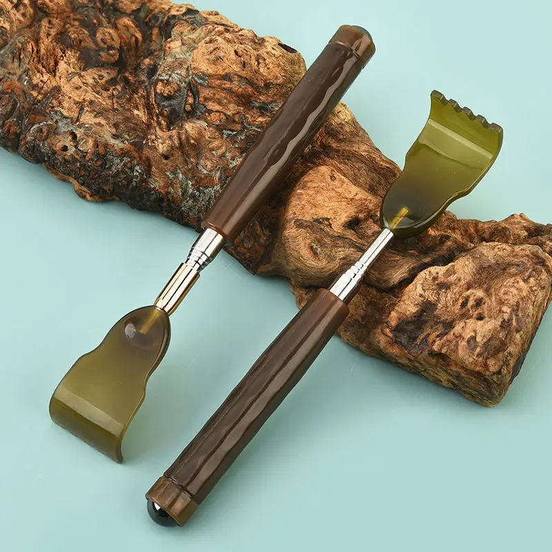 Simple Home Daily Old Bull Horn Full Body Scratch Long Handle Itchy Scratch Scalable Portable Outdoor Back Grabbing Tool