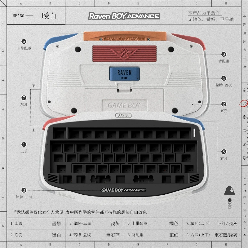50% Wired Mini Mechanical Keyboard Kit Custom HHKB RBA50 PCB Hot Swappable Third Mode RGB Gasket/top Structure Keyboard VIA VIAL