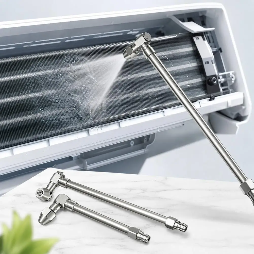 360 ° Doppelt schwenkbarer AC-Reinigungsstab für Hochdruckreiniger, G1/4 Schnellanschluss 25 ° Ventilator-Nebeldüse für die Reinigung von HVAC-Klimaanlagen-Verdampfern – Detail 5