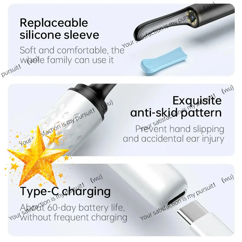ZOCI-Visual WIFI Ear Cleaner, Otoscope Camera with 6 LED Lights, 4.0mm Earwax Removal Tool, High Definition