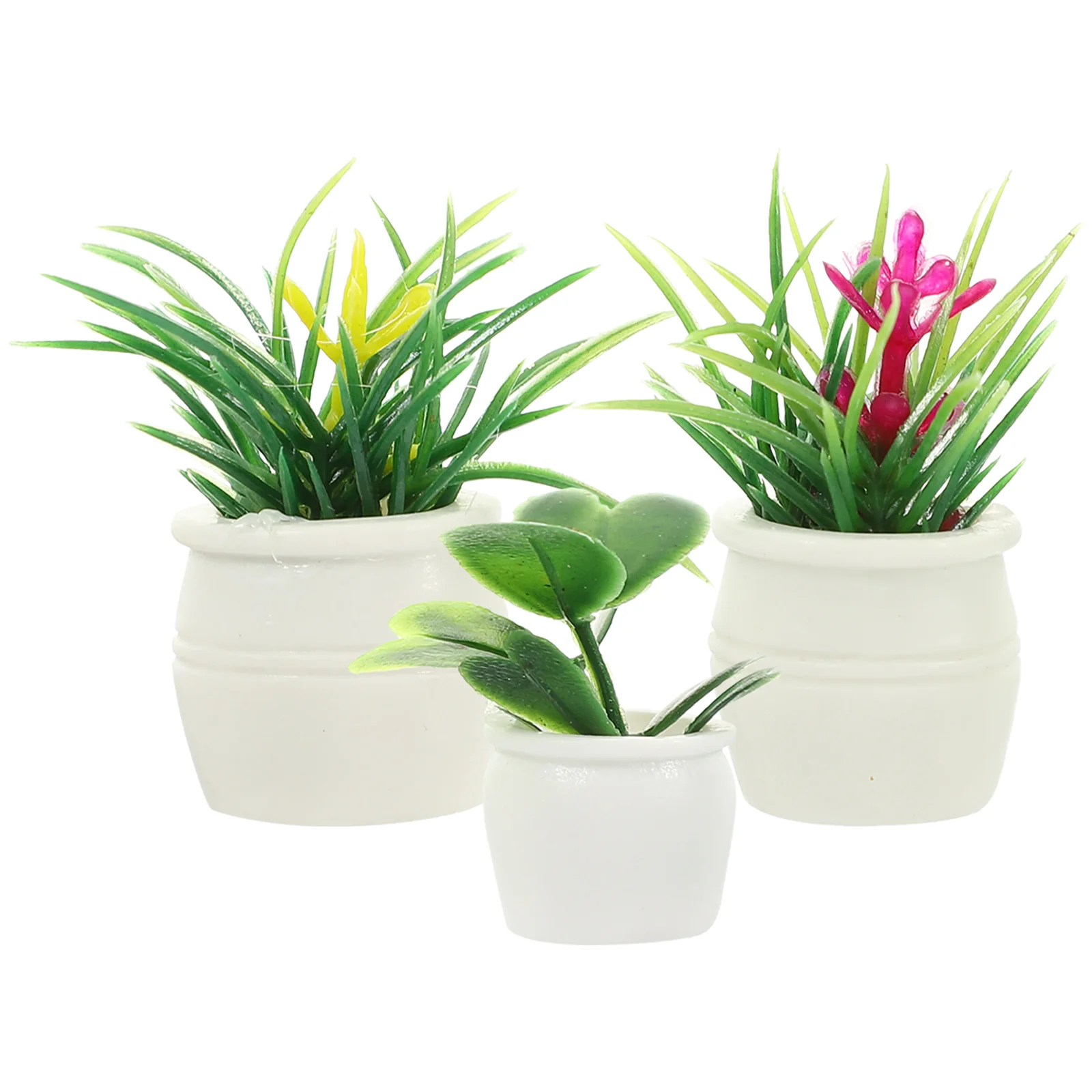 

3 Pcs House Mini Plant Model Toy Flowerpot Decoration Miniature Succulent Planters