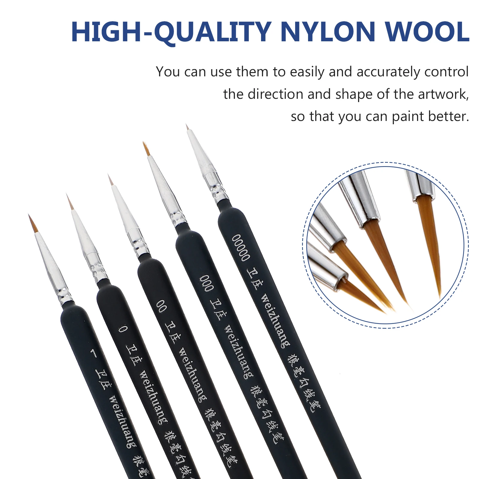 

11pcs Fine Detail Paintbrushes For Art Line Drawing Pens Watercolor Ink Painting School Office Supplies Smooth Writing Tips