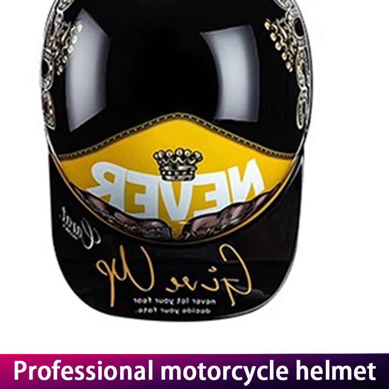 Authentic Vintage Motorcycle Helmet for Men Biker Half Helmet Customized Personalized Design Certified Protection image 6