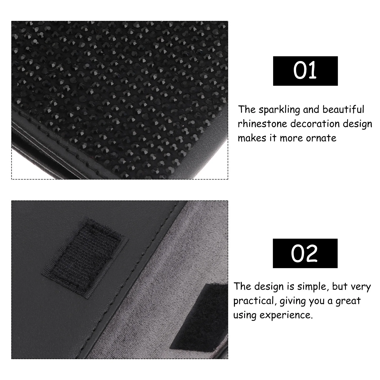 

1Pcs Car Visor Tissue Holder PU Diamond Decorative Hanging Sun Visor Napkin Box Car Tissue Organizer Easy Access Storage