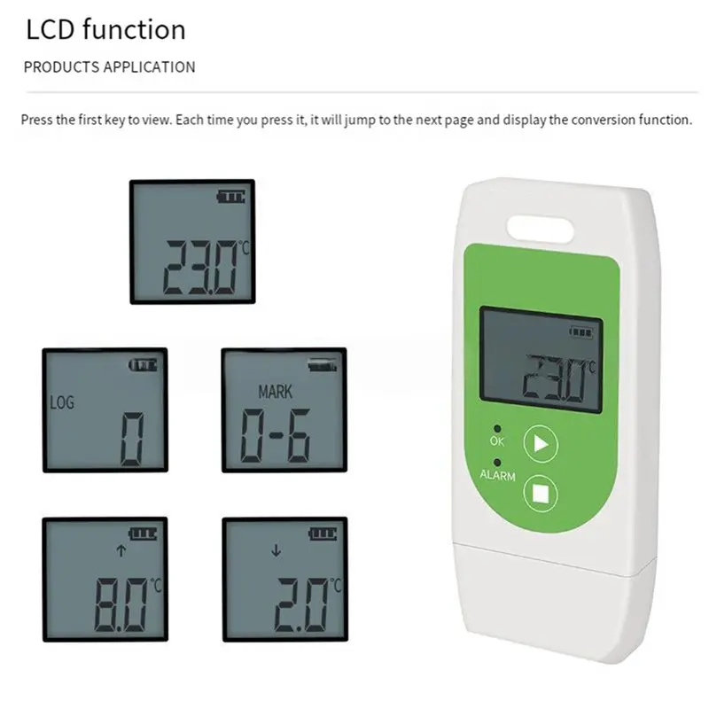 MOPHE-Tempu04 Reusable PDF USB Temperature Data Logger Cold Chain Monitoring Recorder 32000 For Transport For Storage