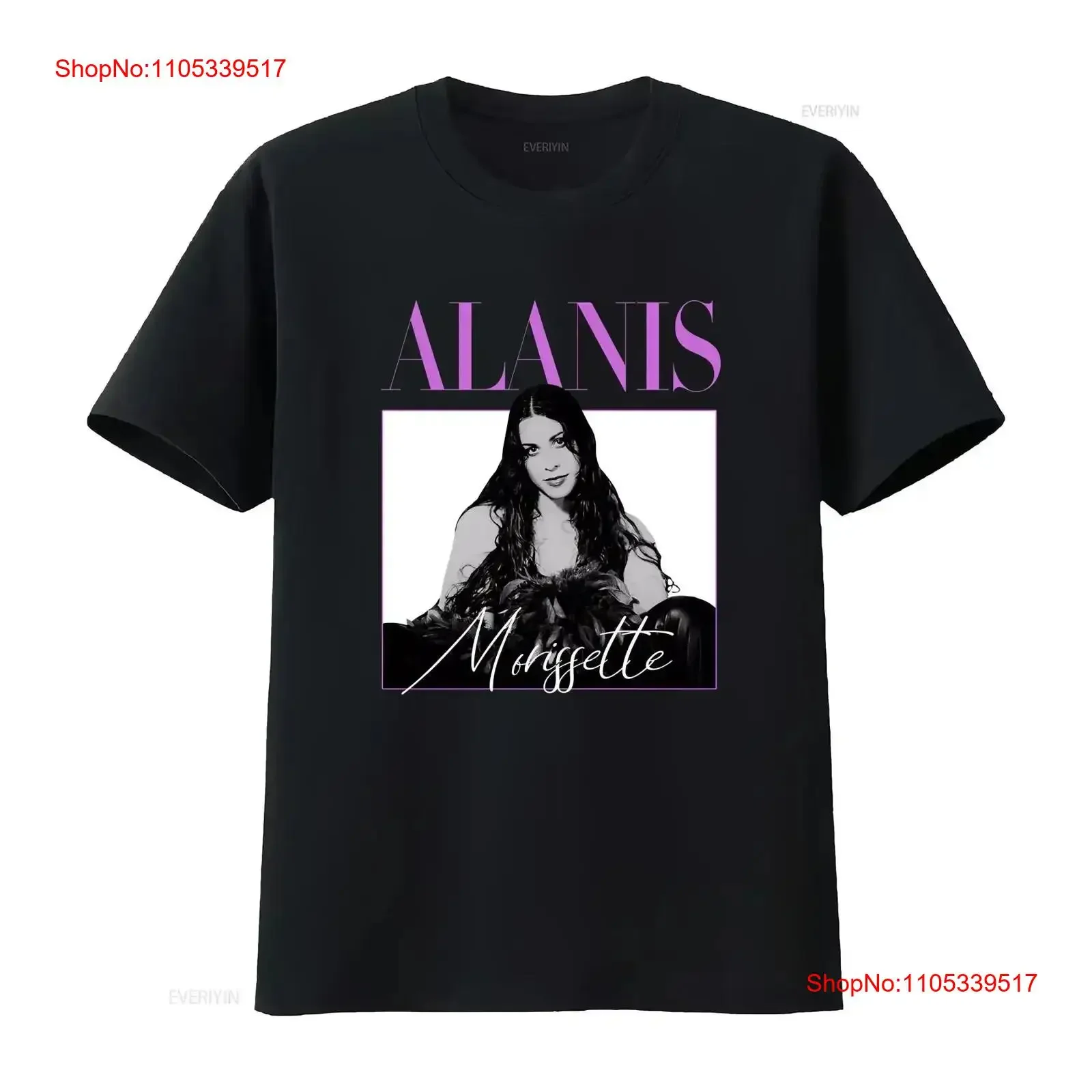 Alanis Morissette Collage Men T shirt Black Cotton All Sizes S 5XL HE610 vintage Washed streetwear Casual Stretched Soft