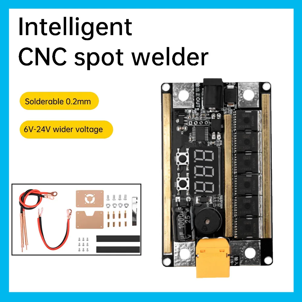 99-Speed Digital Spot Welder DIY kit For 18650 Lithium Battery 12V GX591 Mini Welding Machine Control Board 0.1-0.2mm Weldable