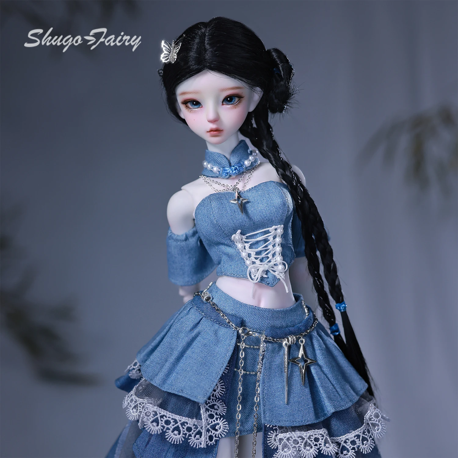 1/4 Shugafairy Faina E Resin Ball-Jointed Doll Full Set Wuxia Lolita Disciple Y2K Sweet Sister Style Clothes (2 Styles in 1)