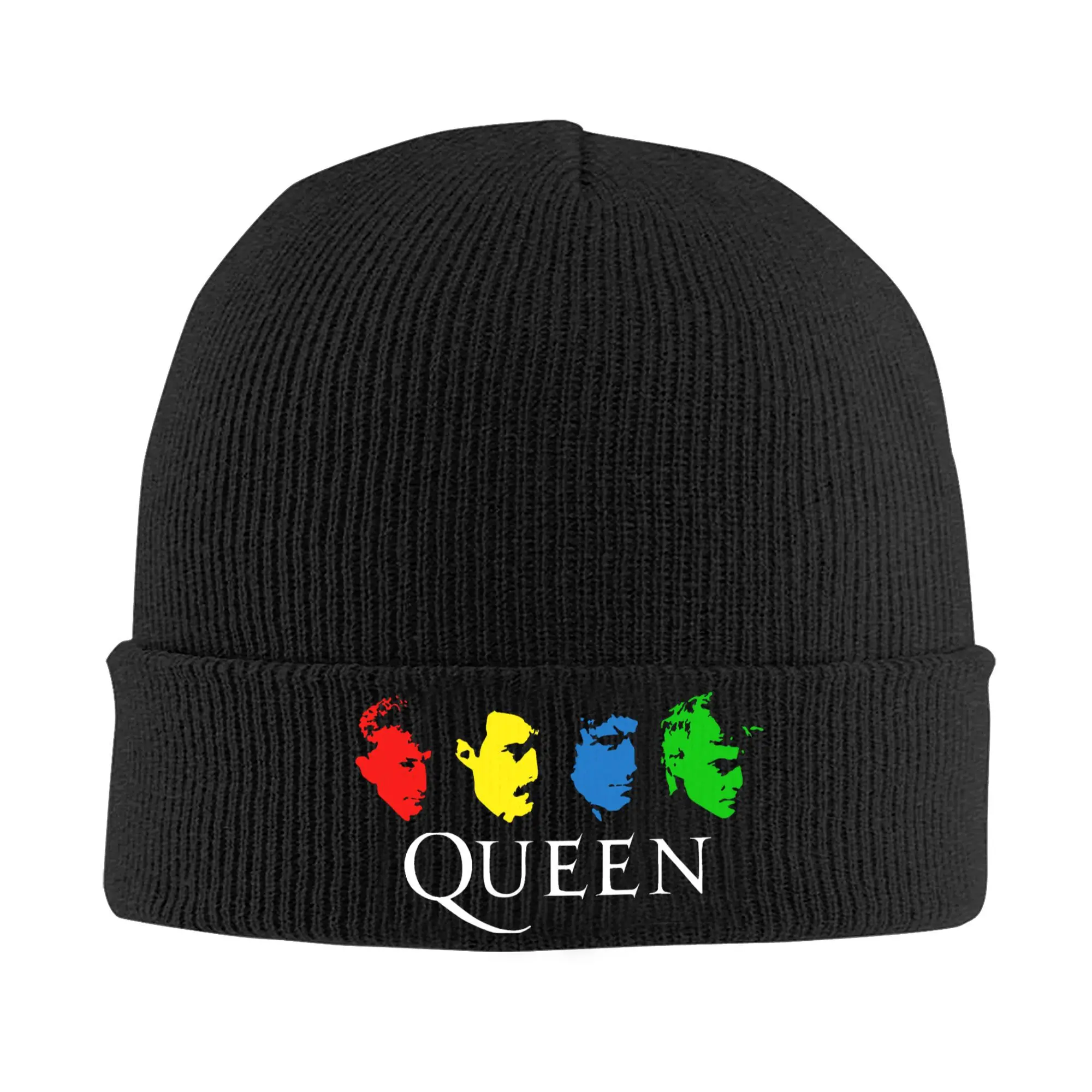 Custom Freddie Mercury Pop Music Roll Skullies Beanies Caps Men Women Unisex Trend Winter Warm Knitted Hat Adult  Bonnet Hats