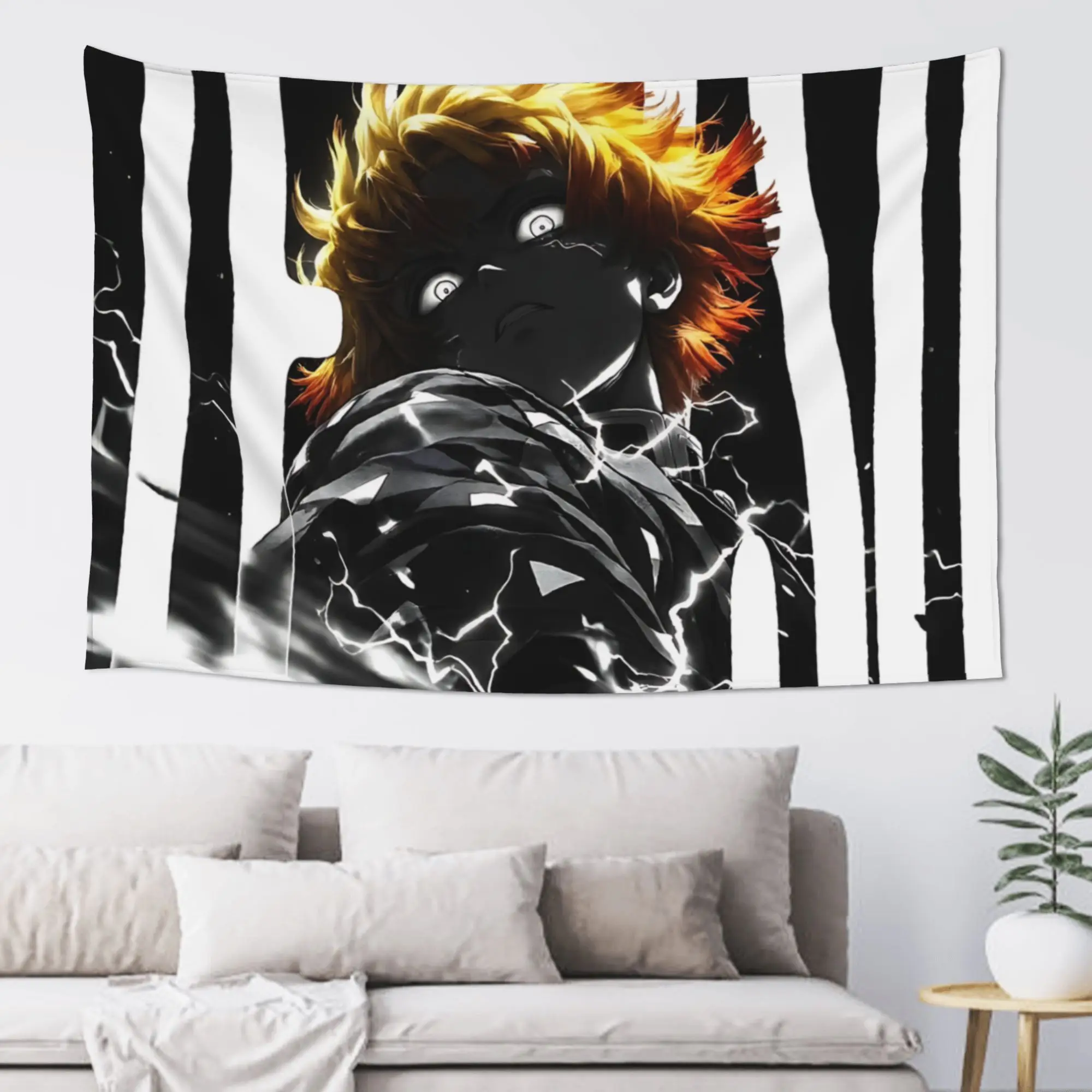 Cutecore Halloween Demon Slayer Tapestry Bedroom Decoration  Wall Hanging Blanket Tapestry Cool Stuff For Room