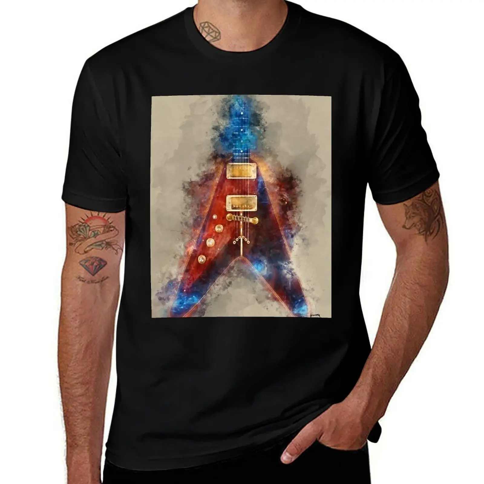

Albert King's electric guitar T-Shirt t shirts for man cotton t shirts with prints