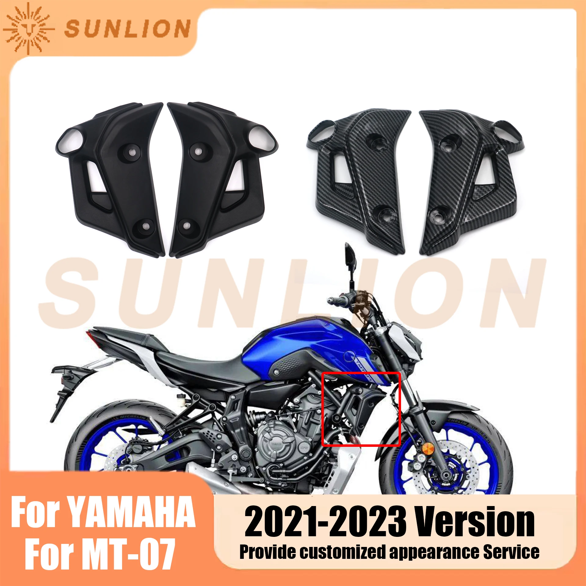 For MT-07 2021 - 2023 Motorcycle condensate box side fairing water tank side panel cover