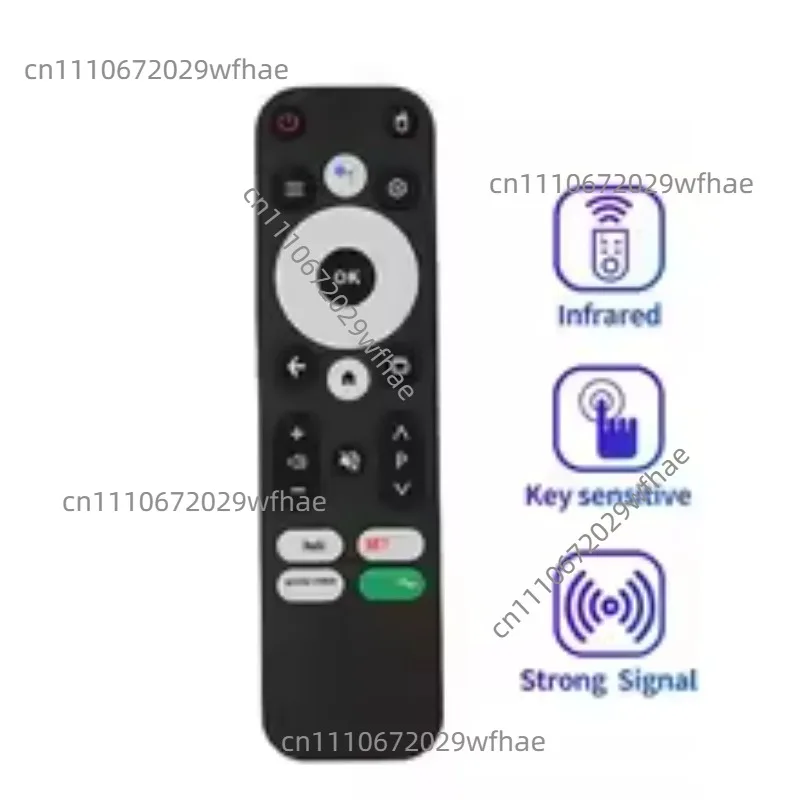 Control Remoto por Voz Bluetooth para MECOOL KM2 KM2 PLUS ONN Android 4K UHD TV Box, Color Negro
