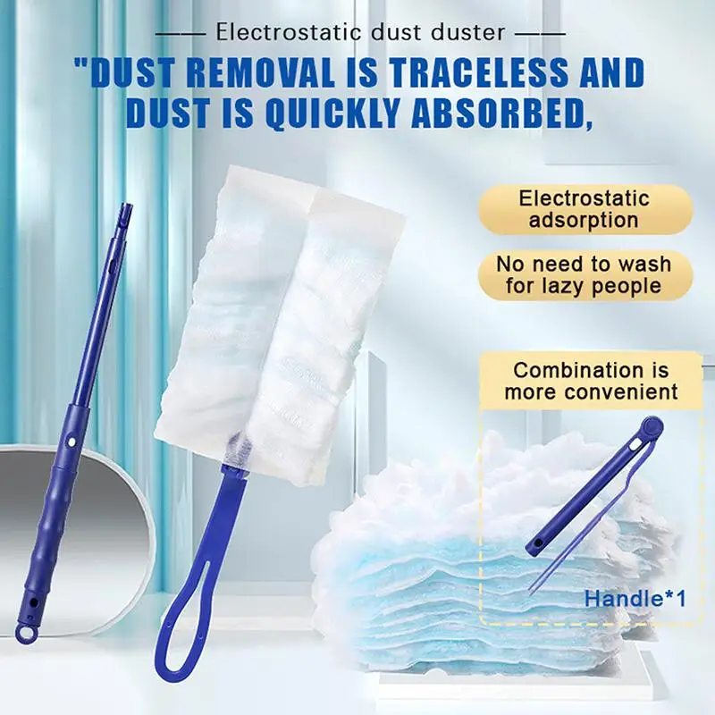 Disposable Duster Refills Replacement Heads Fit Swiffer Perfect for Pet Owners Cat Dog Hair Pickup Home Furniture Clean