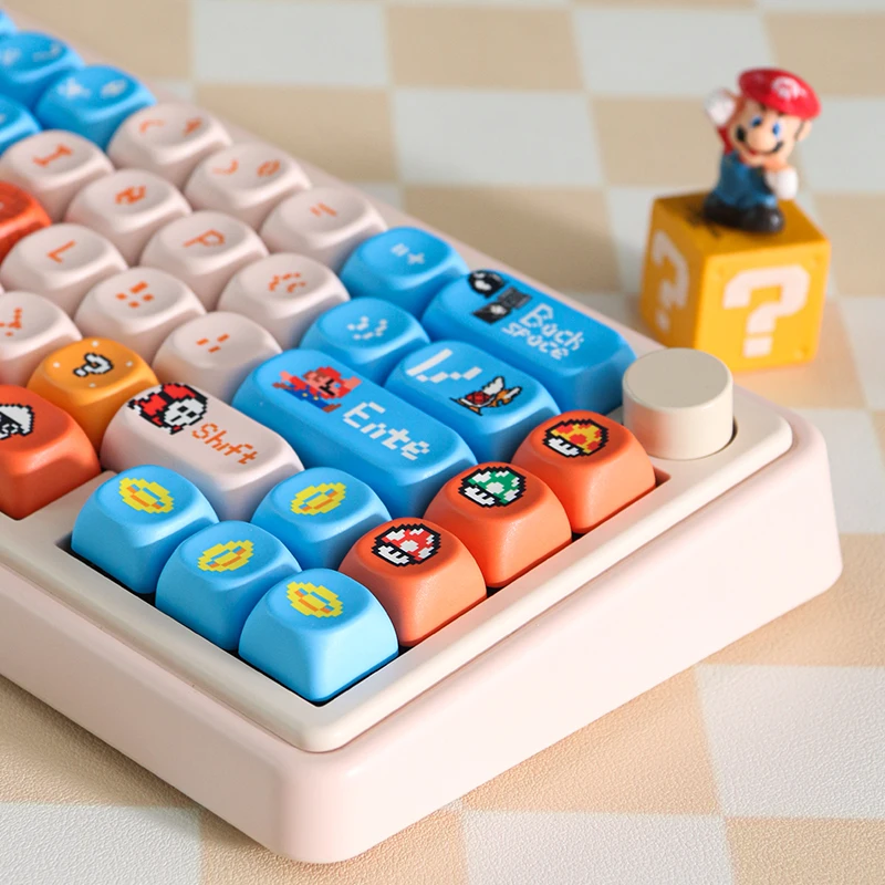 teclado mecanico keycaps sublimacao dye praca pbt perfil moa teclados acessorios mx 130 chaves 01