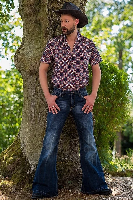 Pantalones Anchos Pantalones De Campana Para Hombre Pantalones