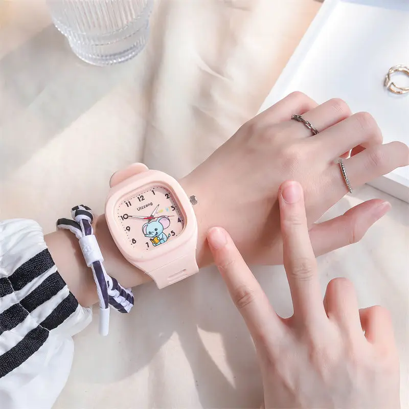 Ins Popular Digital Watch Student Electronic Luminous Watch Girls Cute Watch for School Sports Watch Silicone Kids Watch