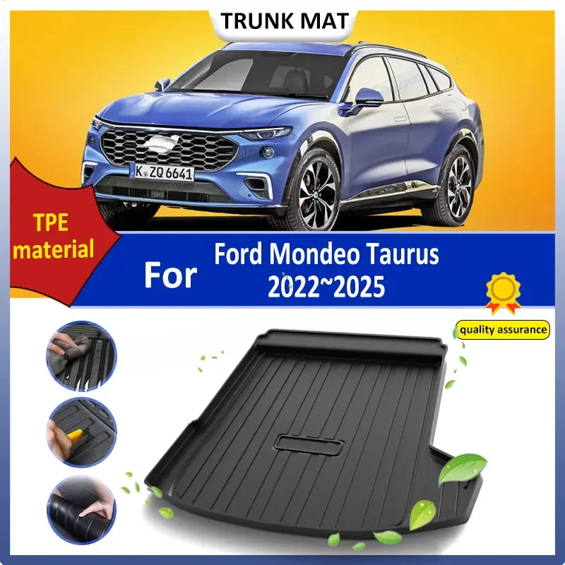 

Rear Trunk Mat For Ford Mondeo Taurus 2022 2023 2024 2025 MK5 Car TPE Material Storage Box Pad Cargo Liner Anti slip waterproof