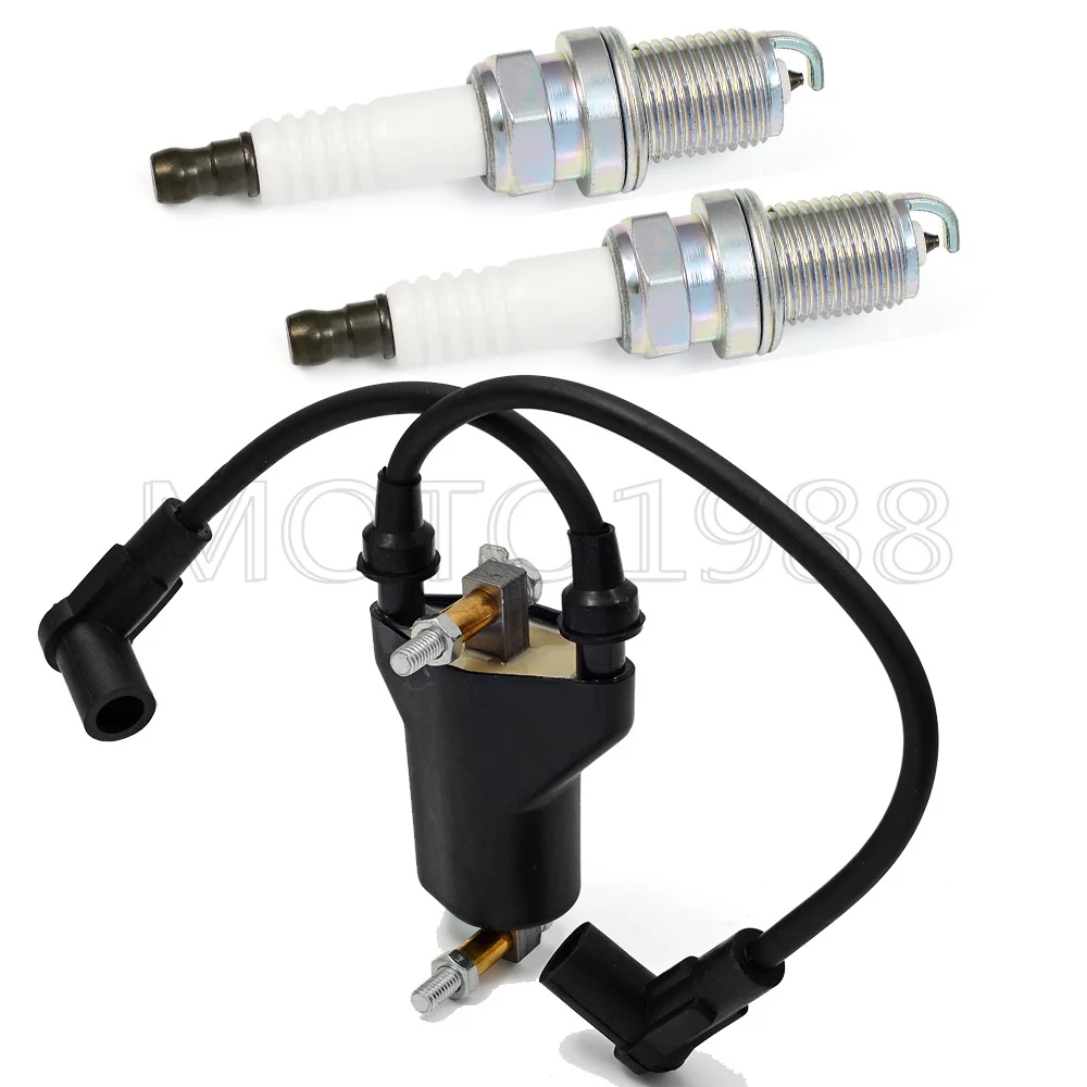 Ignition Coil Pack & spark plug + Cap For EZGO 1991-2002 TXT Robin 295cc 350cc 4 Cycle Gas Golf