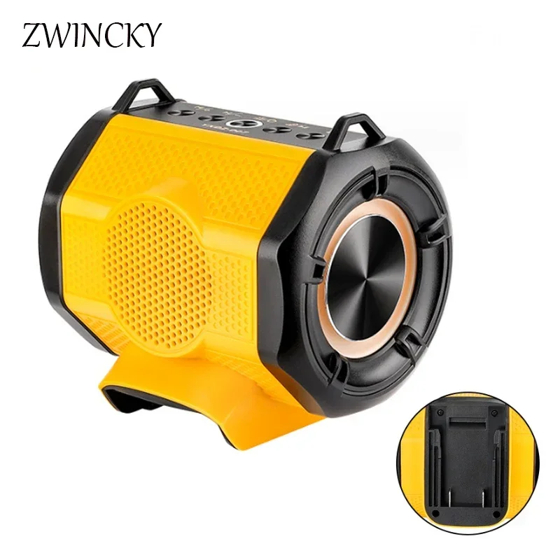 Portable Bluetooth Speaker For Dewalt 18V 20V Battery Player Loudspeaker Amplifier With USB Type-C port charge for Camping