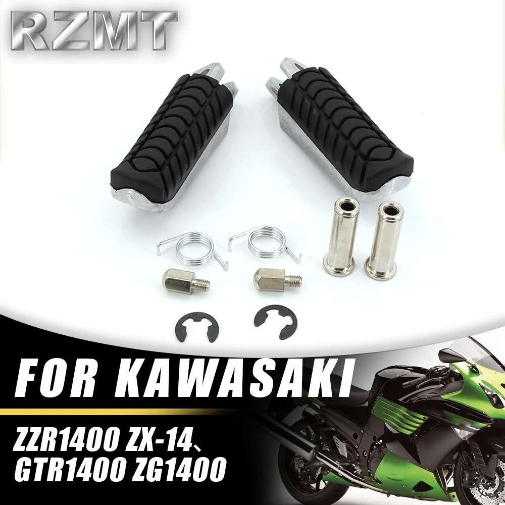 Motorcycle Folding Parts For KAWASAKI ZZR1400 ZX-14 2006-2012 GTR1400 ZG1400 06-15 Front Foot Rests Pedal Bracket Assembly Kit