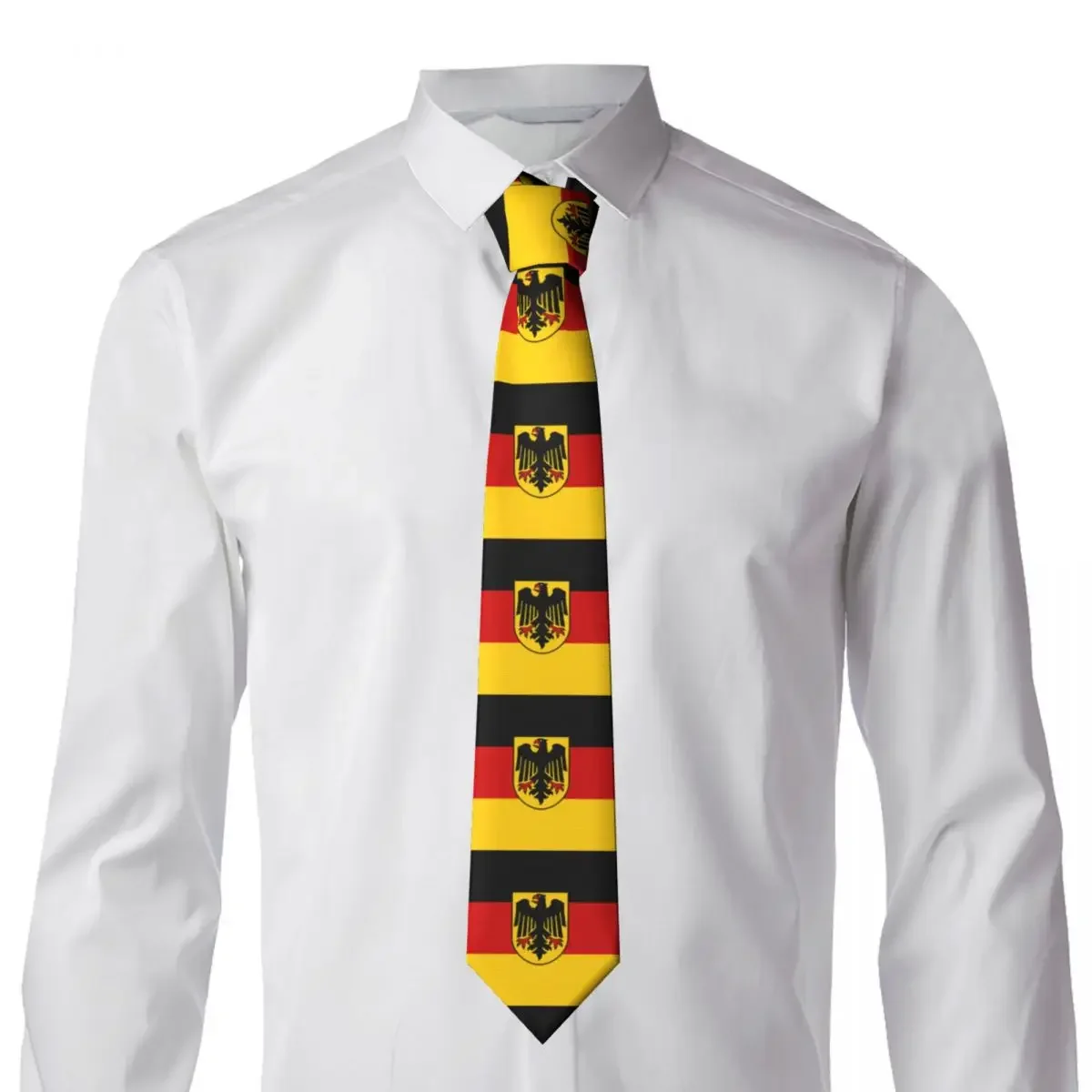 Classic Germany Flag Tie for Wedding Customized Mens German Patriotic Neckties