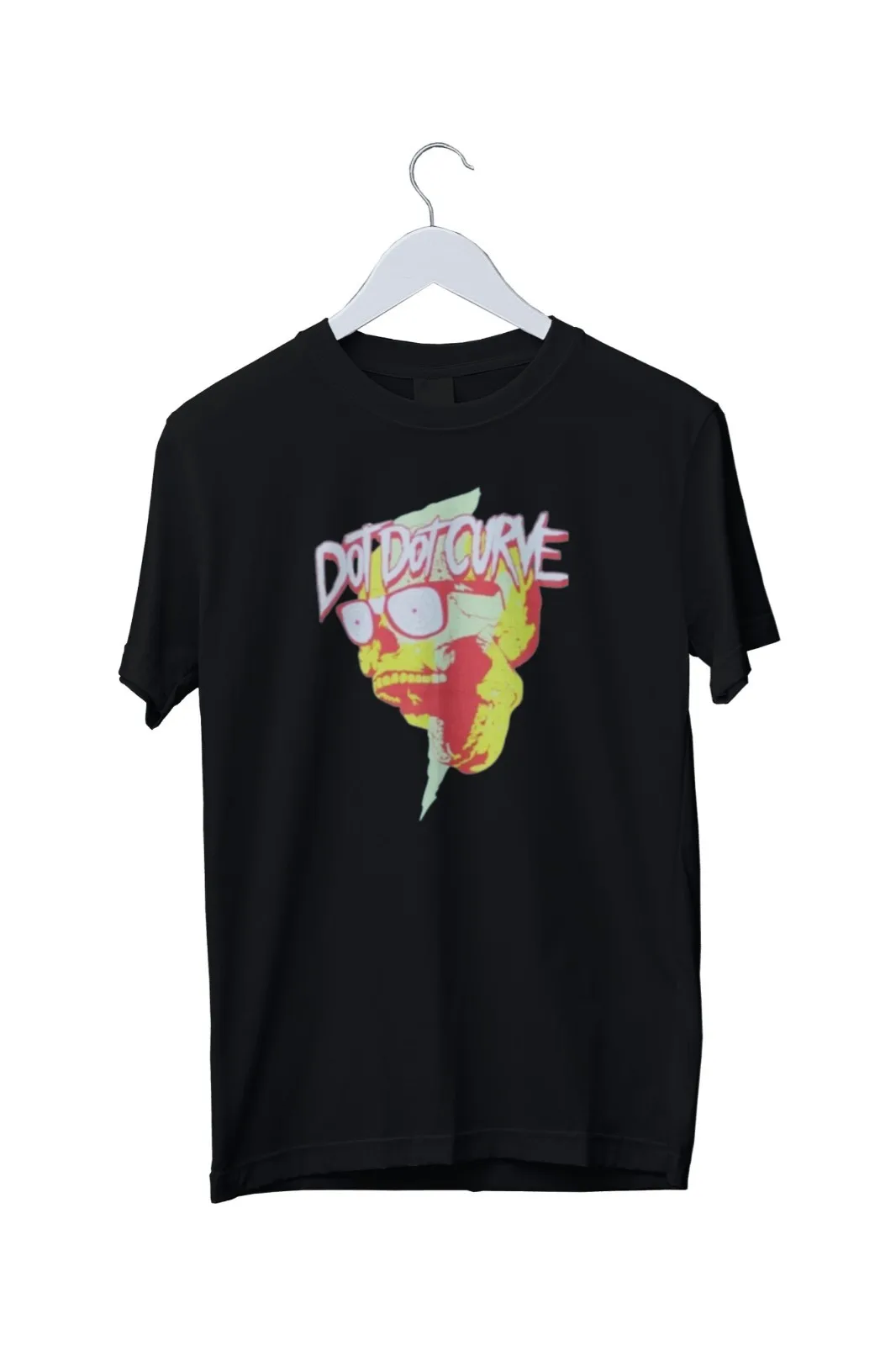 Camiseta unisex Dot Dot Curve Screaming Specs Skull para hombre S M L XL 2 3 4 XL