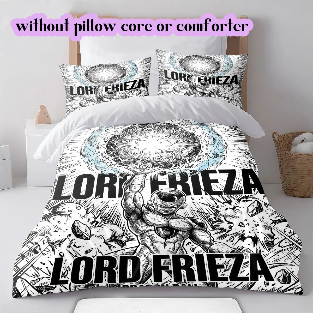 Funda de edredón suave y cómoda de DragonBall anime, juego de ropa de cama infantil para regalo, tamaño extra grande, varios tamaños disponibles