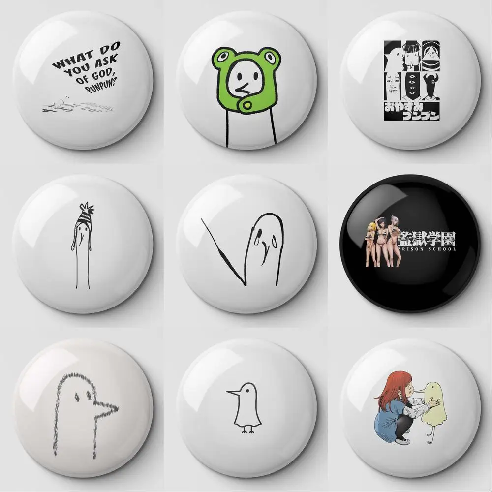 Goodnight Punpun Sitting Don Understand Inio Soft Button Pin Customizable Cute Collar Clothes Gift Hat Women Creative Lapel Pin