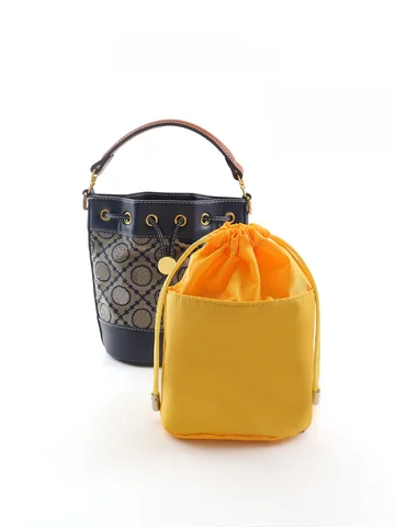 미니 Drawstring Tory Burch 버킷 백 내부 파우치 주최자 큐빅 모양 나일론 소재 홈 스토리지 사용 화장품 가방