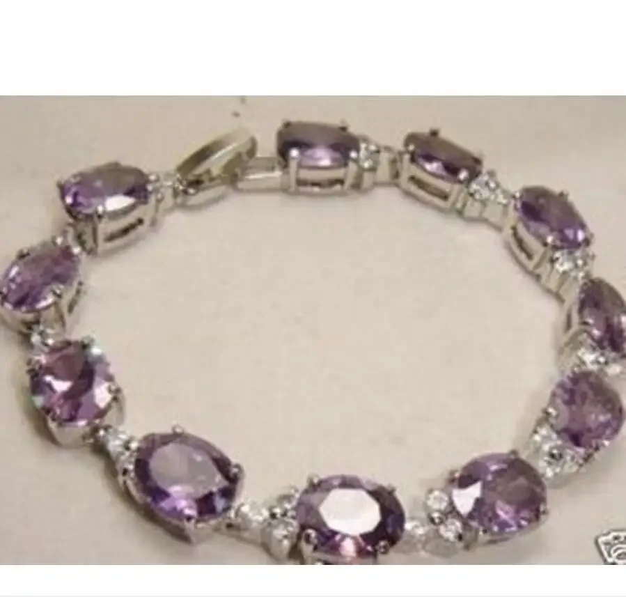 

natural Amethyst bracelet AAA style Fine jewe Noble 100% Natural jade