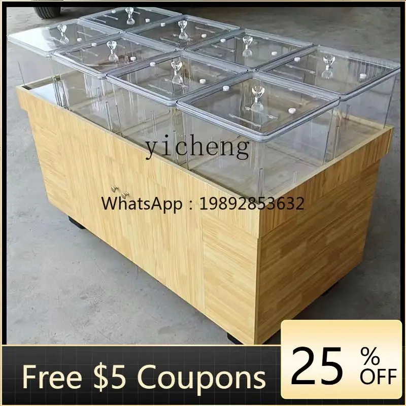 R1  fried goods loose weighing cabinet miscellaneous grains candy display cabinet transparent box ladder cabinet