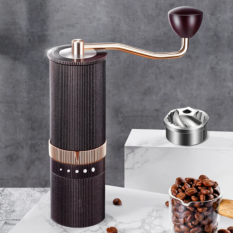 Luxury Manual Coffee Bean Grinder 5 Gears Thickness Adjustable Coffee Powder Maker LFGB Certificate Stainless Steel Coffee Tool