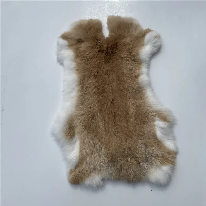 Nature Rabbit Fur DIY Apparel Sewing Fabric Fluffy Rabbit Leather Fur Home Decoration Clothing Accessories Raw